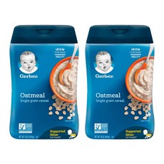 Gerber 嘉寶 寶寶副食品穀物粉, 燕麥口味, 454g, 2罐