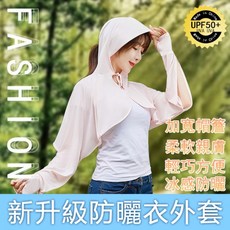 冰絲連帽防曬外套, 灰色