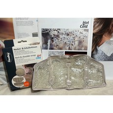 德國fashy肩頸舒緩凝膠珠冷熱敷包，舒適絨毛，有效緩解肌肉疲勞，冷熱敷兩用