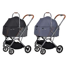 Primo 寵物推車旅行者XL (經典款) 加大空間 寵物外出推車, 黑矅岩