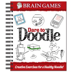 (英文圖書) Brain Games - Dare to Doodle (Adult) Spiral, Publications International,..., 英文, 螺旋裝