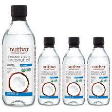 nutiva 經典液體椰子油, 4個, 473ml