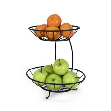 SPECTRUM Diversified Designs Yami 2層服務器廚房收納籃, 黑色