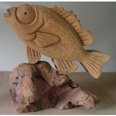 (禪智木之藝)立體字木雕 樟木 立體字 雕刻 立體雕刻藝術 工廠直營-年年有餘(魚), 詳見包裝