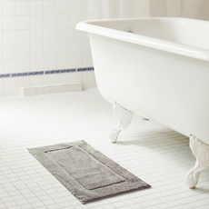 RT designer's collection Derby 超細纖維浴墊 浴室腳踏墊, 1個, Silver