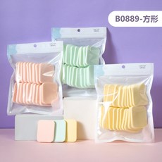 LMLTOP 上野拉美拉 海綿化妝粉撲, B0889方形-(混色)
