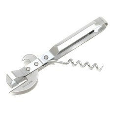 Chef Craft 開罐器 含軟木塞開瓶器 罐頭開罐器, 1個, 銀色