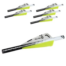 NAP Nap Quick Fletch Hellfire射箭用品 7.6cm, 6入, 白+黃