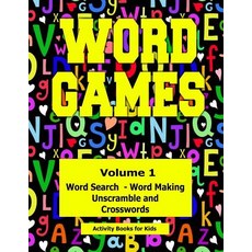 (英文圖書)Word Games: Volume 1 With Word Search Word Making Unscramble and Crosswords 平裝版, Createspace Independent Pub..., 英文