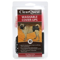 ClearQuest 可水洗寵物尿布, 1盒, XS (腰圍22.9~35.6cm), 2片