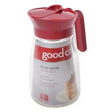 goodcook 玻璃糖漿服務器冰箱水瓶, 355毫升, 紅色的