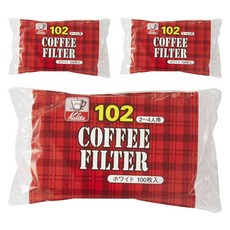 Kalita 咖啡濾紙 NK102 白色 2~4人用, 3個, 100個