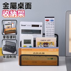 【德利生活】台灣發貨 多功能拉網金屬辦公收納盒, 單色