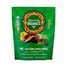 Heavenly Organics 無麩質蜂蜜夾心薄荷巧克力, 1包, 132g