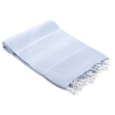 OLIVE&LINEN 博德魯姆土耳其手工廚房毛巾廚房毛巾 102 x 61 x 0.26 cm, 1個, 淡藍色