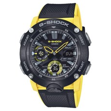 CASIO 卡西歐 G-SHOCK Carbon Core Guard WR 20bar男款運動手錶 GA-2000-1A9JF, 黃色的