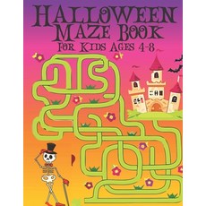 (英文圖書) Halloween Maze Book For Kids Ages 4-8 平裝版, Independently Published, 英文