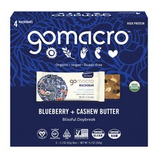 gomacro Blissful Daybreak麥片棒 藍莓腰果醬口味, 4入, 65g