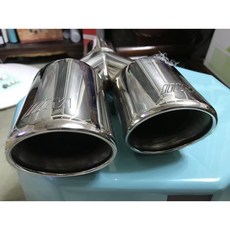 M POWER 雙出白鐵尾飾管 排氣管 入口50MM 出口76MM, 詳見包裝