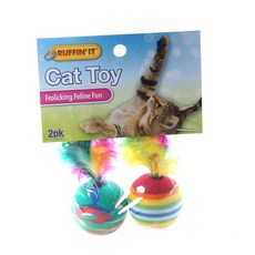 RUFFIN'IT 絨毛貓薄荷玩具球 2入組, 1個, 混色
