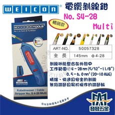 WEICON 德國製 No.S4-28 Multi 電纜剝線鉗 電纜剝皮刀 快速剝線鉗 4-28mm