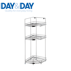 DAY&DAY日日家居 不鏽鋼雙/三層轉角架 浴室收納 掛 放兩用, 不鏽鋼, 1個