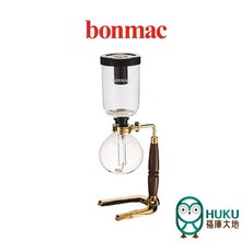 【日本Bonmac】金把手虹吸式咖啡壺 1-2人份 Syphon虹吸壺 虹吸咖啡, 金色, 1個