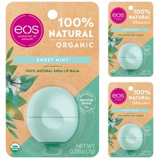eos 持久保濕護唇膏球 7g, 3入, Sweet Mint