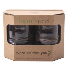 BAMBECO 再生彩虹杯套組473.2ml果汁杯其他杯, 4件, 混色