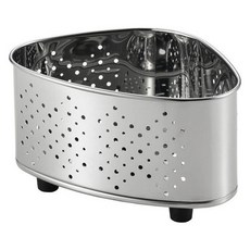 YOSHIKAWA 吉川 Sweeze三角不鏽鋼角落迷你廚餘濾水架, 1個, 銀