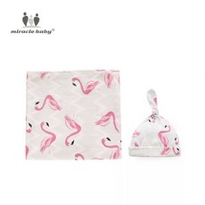 『新生兒包巾』90＊90 送胎帽 推車蓋被 空調被 車用毯 QBABY SHOP, 火焰鳥（含帽子）