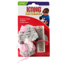 KONG 老鼠造型貓玩具+貓草, 1個, 灰色的