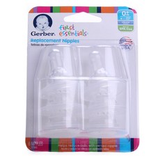 Gerber 嘉寶 替換奶瓶奶嘴, 6入, Slow階段(0個月以上)