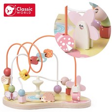 【德國 classic world 客來喜經典木玩】 啟蒙優雅花園撥珠 20189, Multicolor, 1個