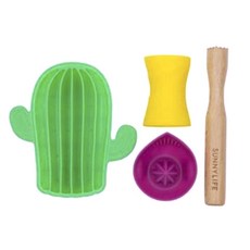 SUNNYLIFE Mojito 雞尾酒 4件套, 1個, 綠+黃+紫+木