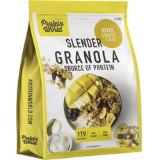 proteinworld 纖細格蘭諾拉麥片 水果混合口味, 1個, 1.1kg