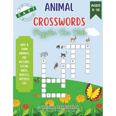 (英文圖書)Animal Crosswords Puzzles for Kids Ages 5 to 12 Level 1 Easy: 8.5 X 11 inches ... 平裝版, Independently Published, 英文