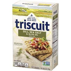 Triscuit 全麥餅乾 蒔蘿 海鹽和橄欖油 無糖, 1個, 240克