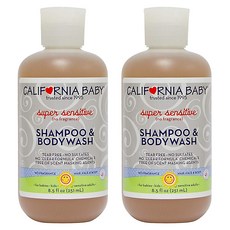 CALIFORNIA BABY 加州寶寶 super sensitive洗髮&沐浴露, 251ml, 2瓶