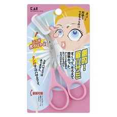 KAI 貝印 眉毛剪附梳, 1個, 粉色