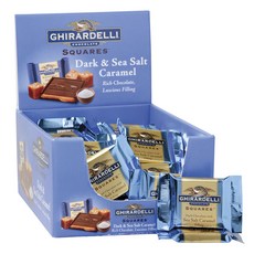 GHIRARDELLI 鷹牌 巧克力方形黑海鹽焦糖, 50個, 15.1克