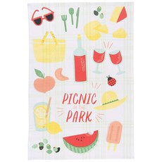 now DESIGNS 圖案印花棉質廚房毛巾, 1個, 在公園野餐
