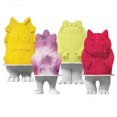 Tovolo Monster Pop Mold 冰淇淋模具 4 件套, 1個, 白色的