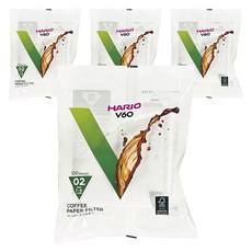 HARIO 好璃奧 V60手沖咖啡紙濾網 02號, 4個, 100個