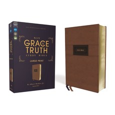 Niv the Grace and Truth Study Bible Large Print Leathersoft Brown Red Letter Comfort Print Imitation Leather, Zondervan, 英文, 人造皮革