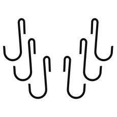 RANGEKLEEN 鍋架掛鉤炊具衣架, 6件, 黑色的