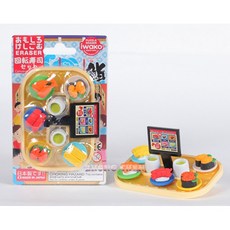 IWAKO 造型橡皮擦-迴轉壽司係列 日本製, 1組, Multi-color