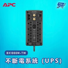 APC 不斷電系統 UPS BX1000M-TW 1000VA 120V 在線互動式 直立式 昌運監視器適用, 1個, 數量