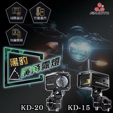F2-MOTO 黑豹 LED摩托車廣角霧燈 兩年保固 無線開關 智能溫控 強化魚眼 IP68防水, 黑, 1套