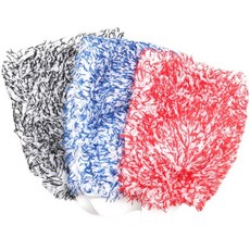 超細纖維加大雙面洗車手套，柔軟不傷車漆，雙面可用，輕鬆清潔輪框玻璃, 藍色